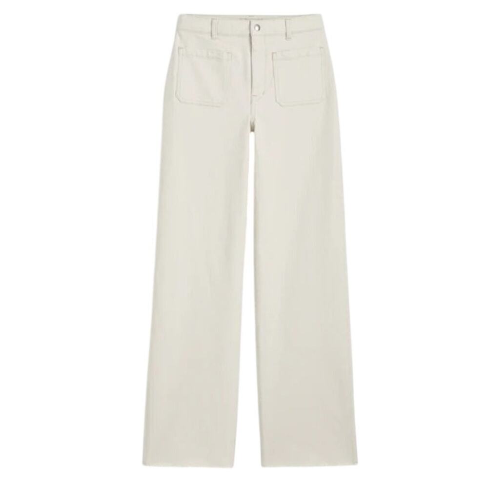 Madewell The Emmett Wide Leg Full Length Jean Patch Pocket Vintage Canvas 31 NWT